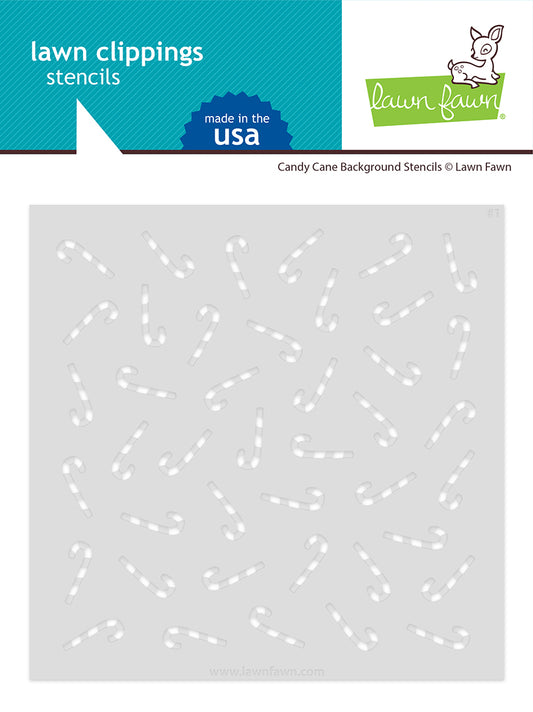 Lawn Fawn Candy Cane Background Stencils