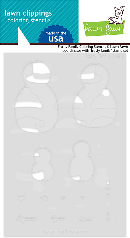 Lawn Fawn Lawn Clippings - Frosty Family Coloring Stencils