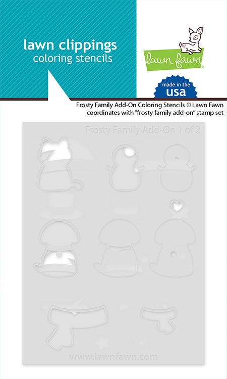 Lawn Clippings Coloring Stencils-Frosty Family Add-On