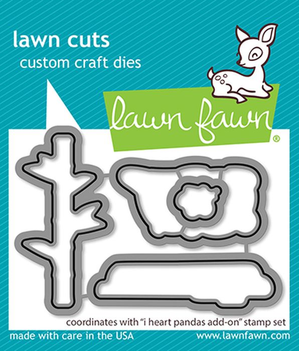 Lawn Fawn I Heart Pandas Add-On Lawn Cuts