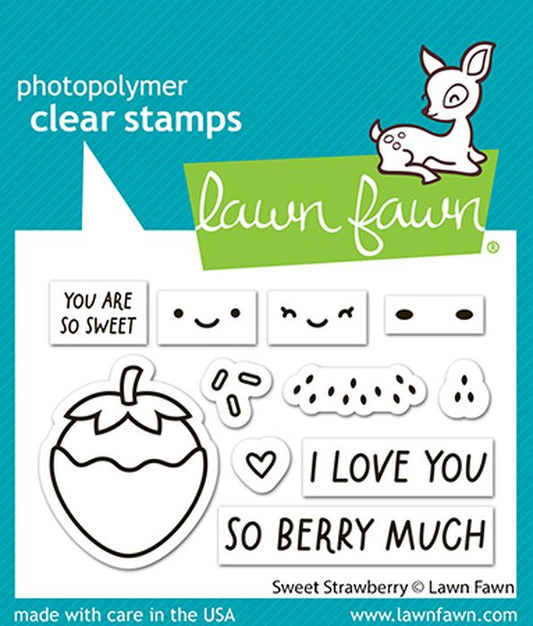 Lawn Fawn Sweet Strawberry Stamp Set