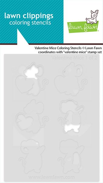 Lawn Fawn Valentine Mice Coloring Stencils