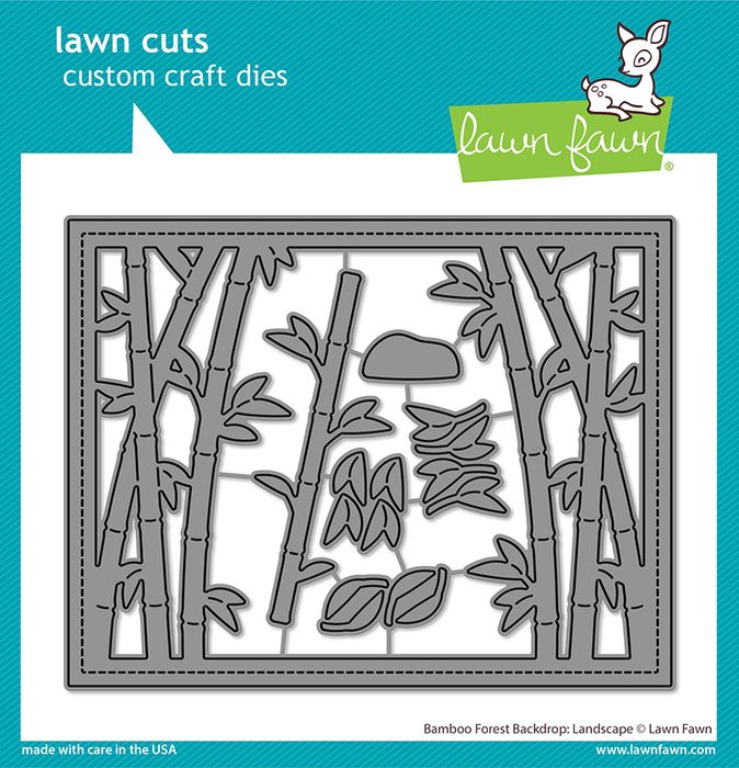 Lawn Fawn bamboo forest backdrop: landscape