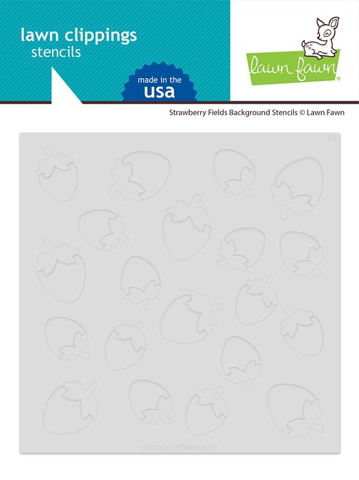 Lawn Fawn Strawberry Fields Background Stencils