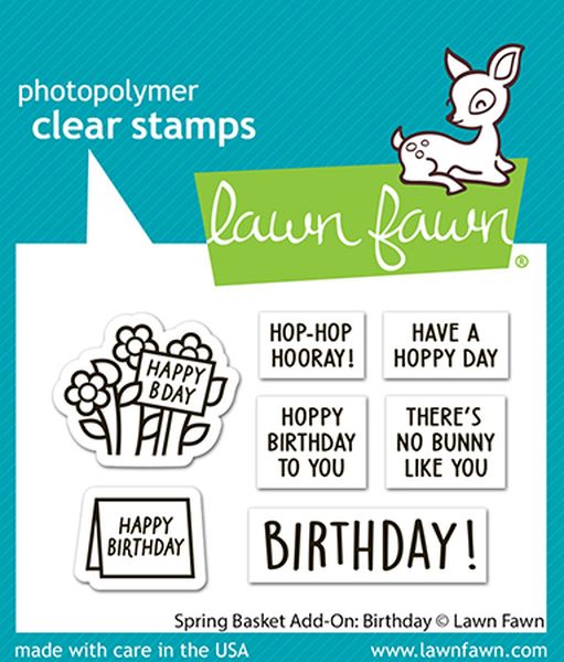 Lawn Fawn Spring Basket Add-On: Birthday Stamps