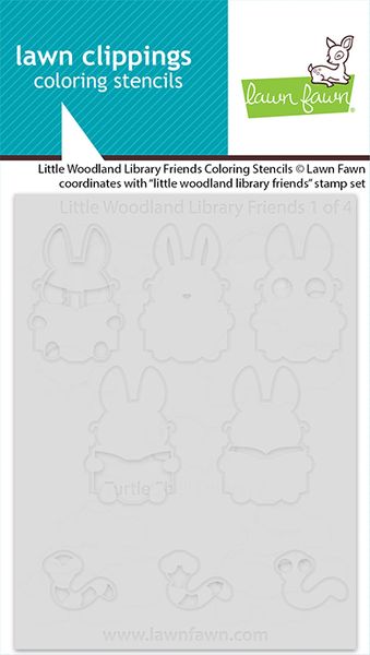Lawn Fawn Lawn Clippings - Little Woodland Library Friends Coloring Stencils
