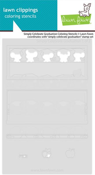 Lawn Fawn Lawn Clippings - Simply Celebrate Graduation Coloring Stencils