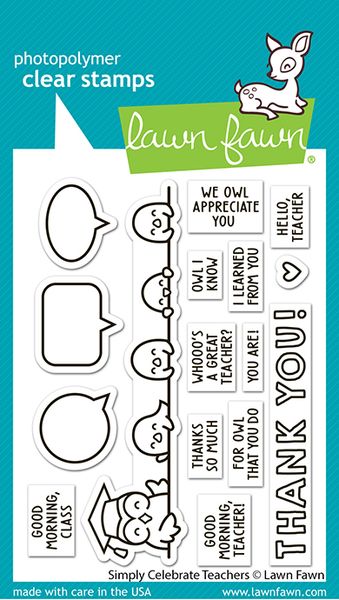 Lawn Fawn Simply Celebrate Teachers Clear Stamp Set