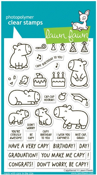 Lawn Fawn Capybaras! Stamp Set