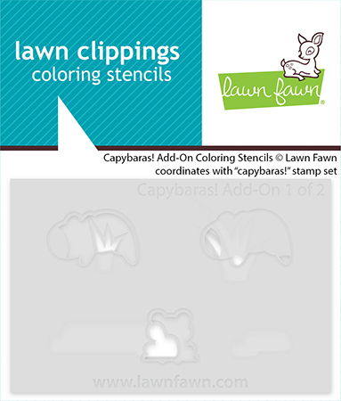 Lawn Fawn  Lawn Clippings - Capybaras! Add-On Coloring Stencils