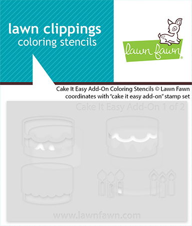 Lawn Fawn Lawn Clippings - Cake It Easy Add-On Coloring Stencils