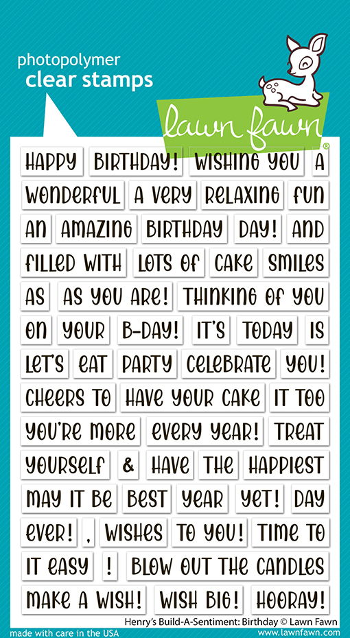 Lawn Fawn Stamps - Henry's Build-A-Sentiment: Birthday