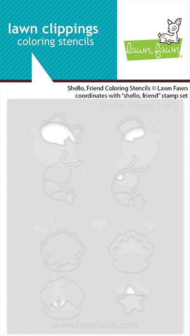 Lawn Fawn  Lawn Clippings - Shello, Friend Coloring Stencils