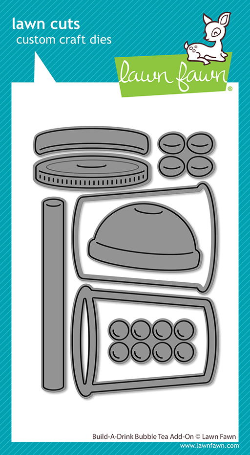 Lawn Fawn Lawn Cuts - Build-A-Drink Bubble Tea Add-On Dies