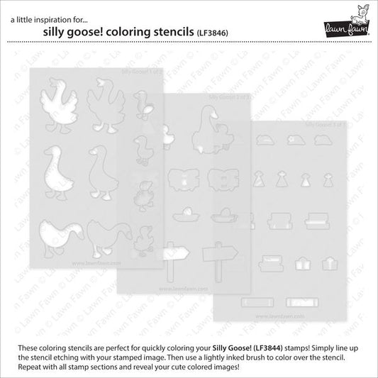 Lawn Fawn Silly Goose! Coloring Stencils