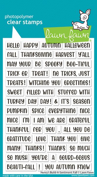 Lawn Fawn Henry's Build-A-Sentiment: Fall