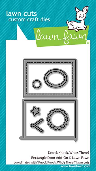 Lawn Fawn Knock Knock, Who's There? Rectangle Door Add-On