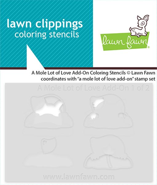Lawn Fawn A Mole Lot Of Love Add-On Coloring Stencils