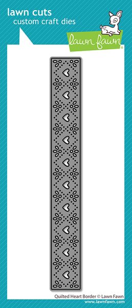 Lawn Fawn Quilted Heart Border Lawn Cuts