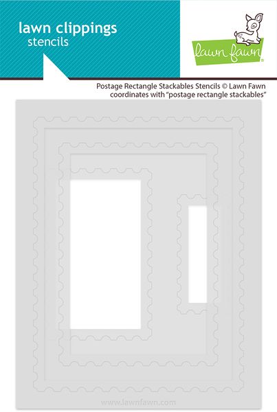 Lawn Fawn Postage Rectangle Stackables Stencils