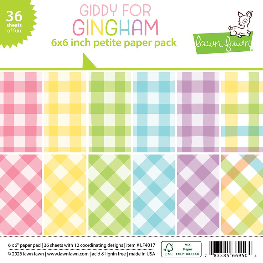 Lawn Fawn Giddy for Gingham Petite Paper Pack