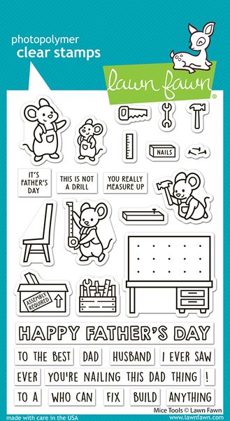 Lawn Fawn Mice Tools Clear Stamp Set