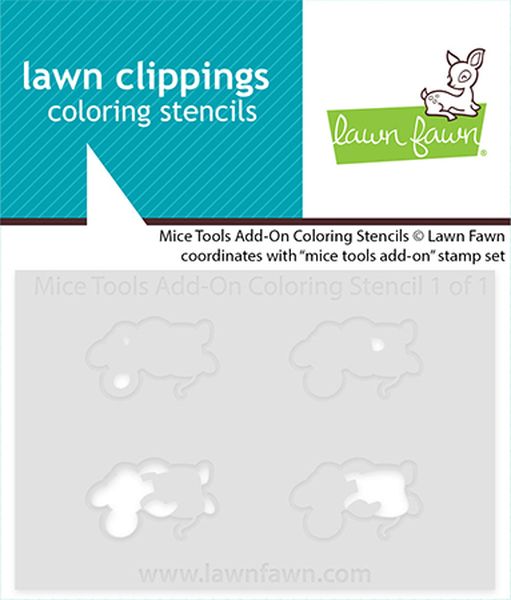 Lawn Fawn Mice Tools Add-On Coloring Stencil