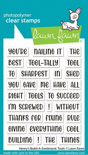 Lawn Fawn Henry's Build-A-Sentiment: Tools Clear Stamp Set