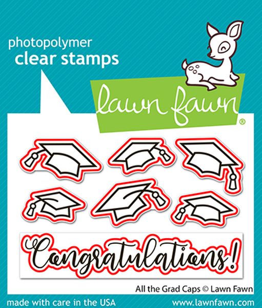 Lawn Fawn All The Grad Caps Lawn Cuts