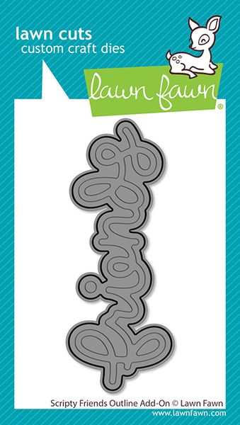 Lawn Fawn Scripty Friends Outline Add-On Clear Stamp Set