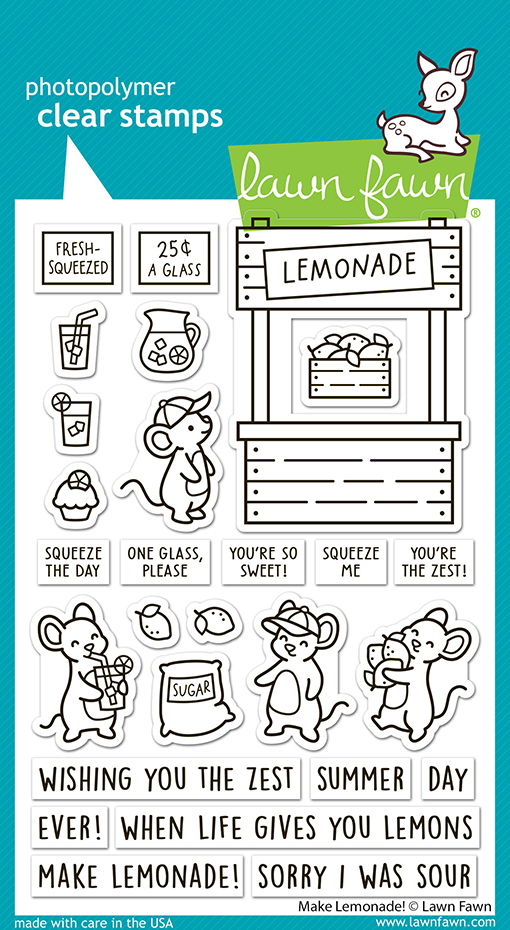Lawn Fawn Make Lemonade! Clear Stamp Set