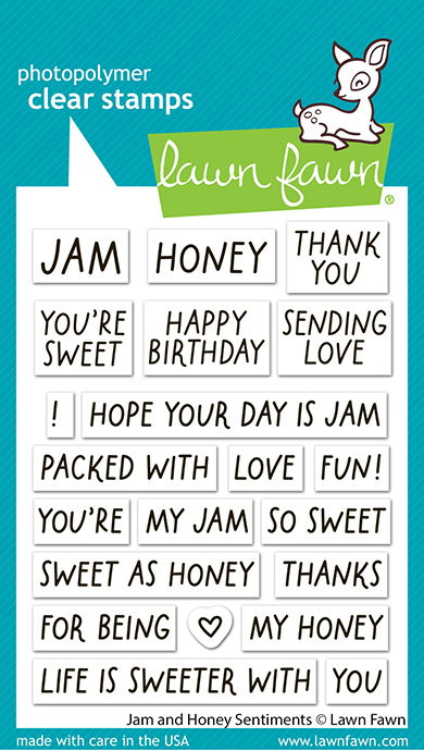 Lawn Fawn Jam and Honey Sentiments Clear Stamp Set