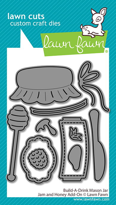 Lawn Fawn Build-a-Drink Mason Jar Jam and Honey Add-on Die Set