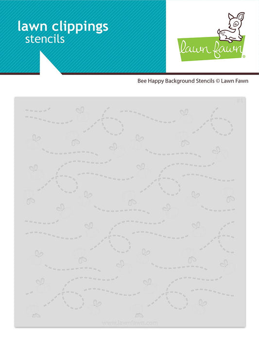 Lawn Fawn Bee Happy Background Stencils