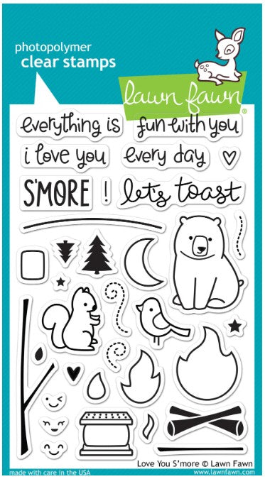 Lawn Fawn Love you s'more stamp set
