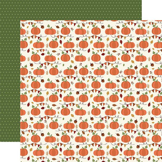 Echo Park I Love Fall: Plump Pumpkins DS Paper (1 Sheet)