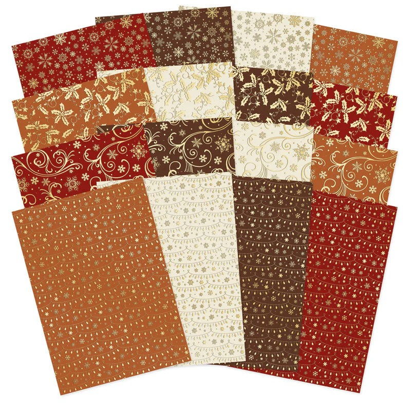 Christmas Village Elegance Foiled Edge-To-Edge Cardstock