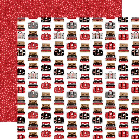 Echo Park Let's Go Anywhere: Pack Your Bags DS Paper (1 Sheet)