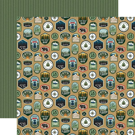 Echo Park Let's Go Camping  Just Stay Wild DS Paper (1 Sheet)