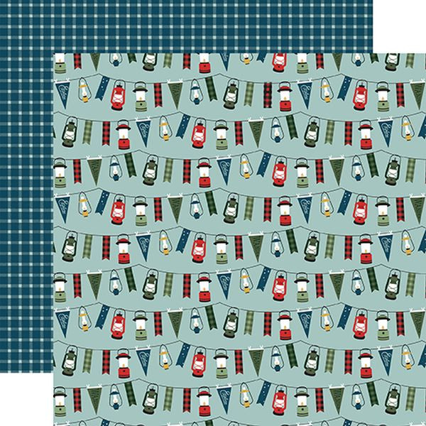 Echo Park Let's Go Camping  Explore Banners DS Paper (1 Sheet)