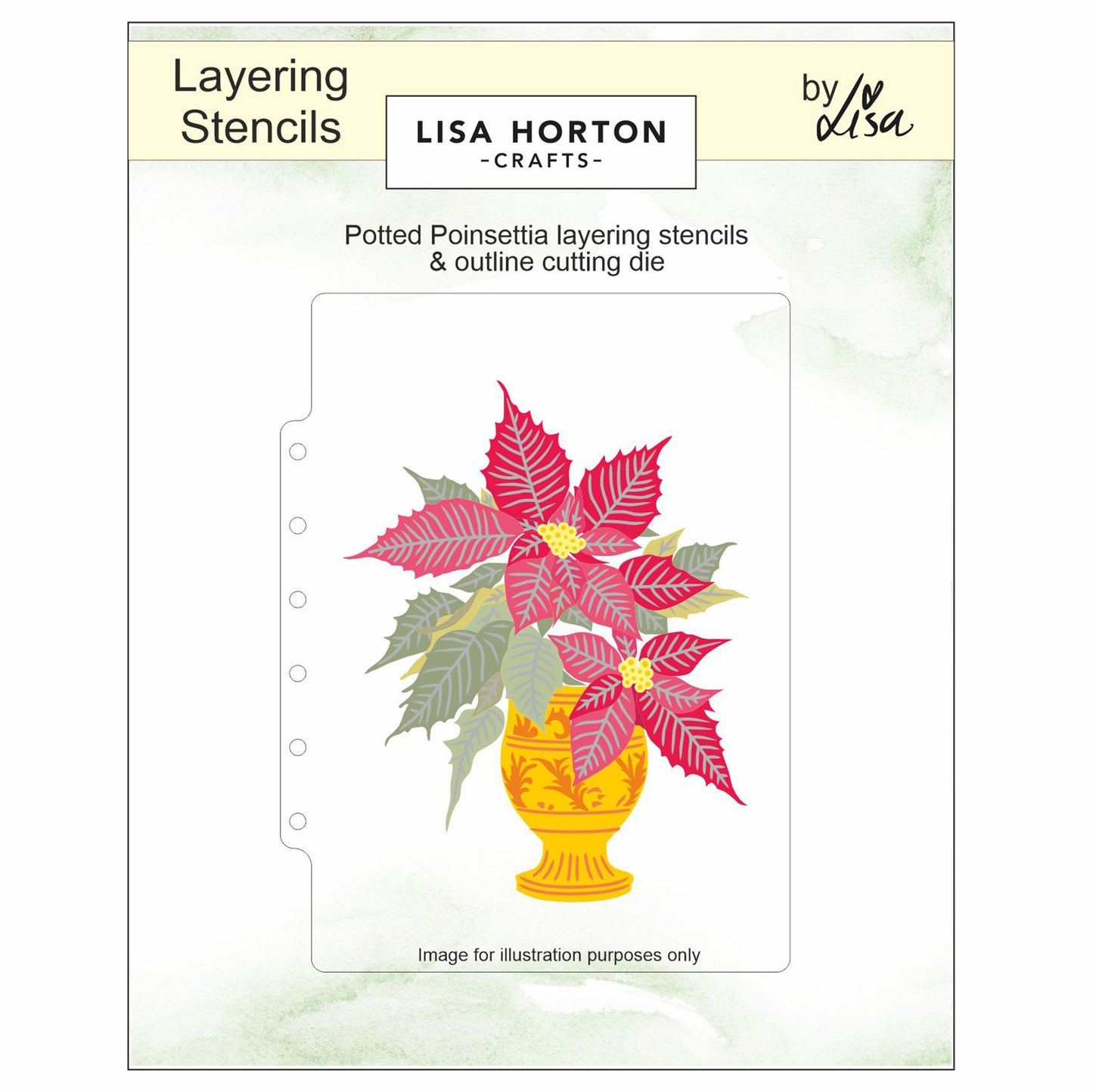 Lisa Horton Crafts Potted Poinsettia Layering Stencils And Die
