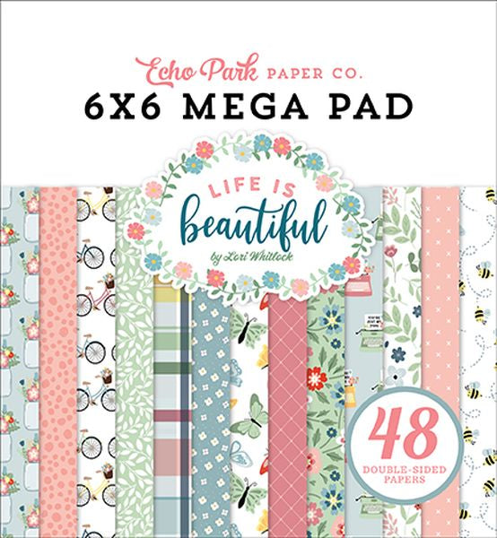 Echo Park Life Is Beautiful Cardmakers 6X6 Mega Pad