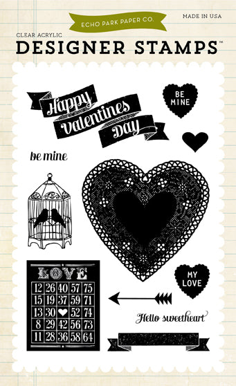Hello Sweetheart Stamp 4x6