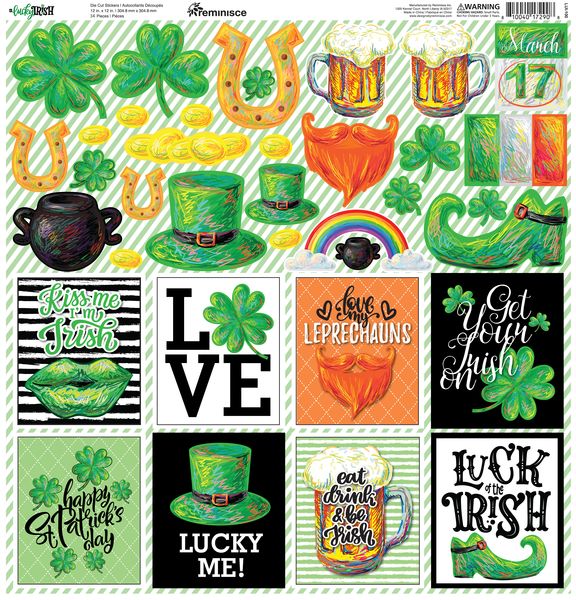 Reminisce Lucky Irish Sticker