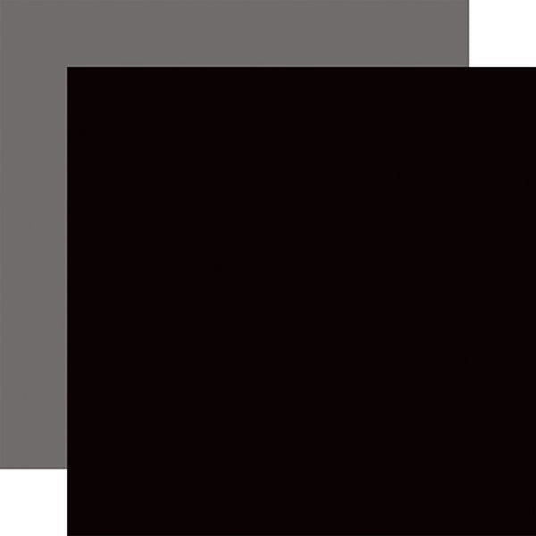 Echo Park Little Lumberjack: Black / Grey Coordinating Solid DS Paper (1 Sheet)