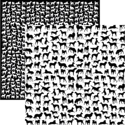 Reminisce Love My Dog: Dog Silhouettes Pa DS Paper (1 Sheet)