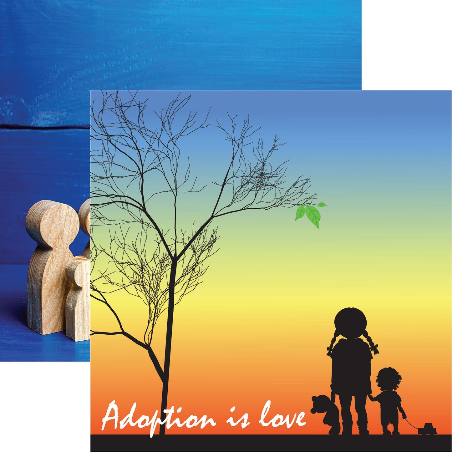 Reminisce Love Family:  Adoption is Love DS Paper (1 Sheet)
