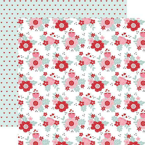 Echo Park Love Notes:  Love Blooms DS Paper (1 Sheet)