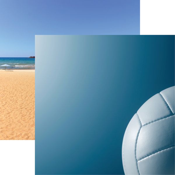 Reminisce Let's Play Volleyball: Volleyball 1 12X12 DS Paper (1 Sheet)