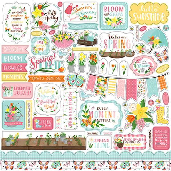 I Love Spring Stickers
